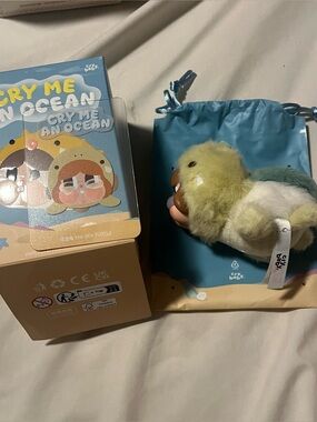 POP Mart Crybaby Cry Me An Ocean Sea Turtle plush pendant Like New